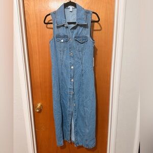Forever 21 Blue Denim Sleeveless Dress